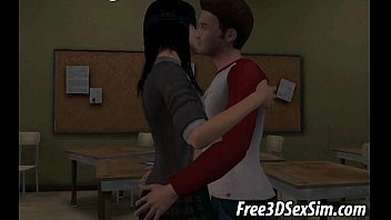 Foxy 3D teacher fucking her student after class